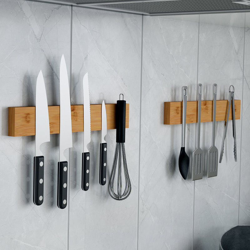 Bamboo Magnetic Knife Rack