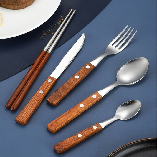 Rosewood Handle Cutlery Set