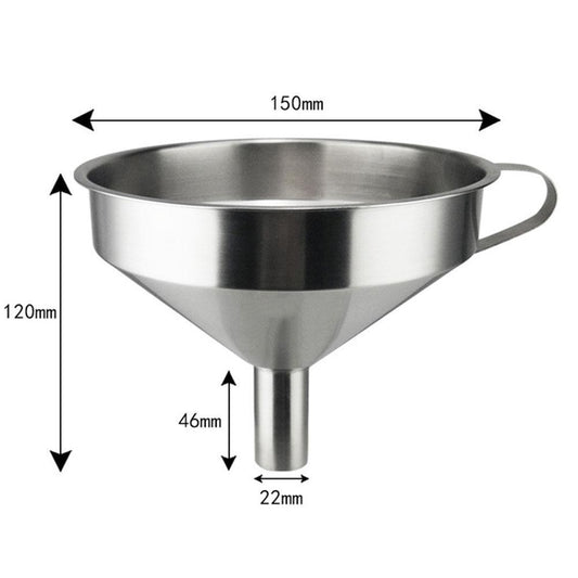 Stainless Steel Kitchen Funnel With Removable Strainer